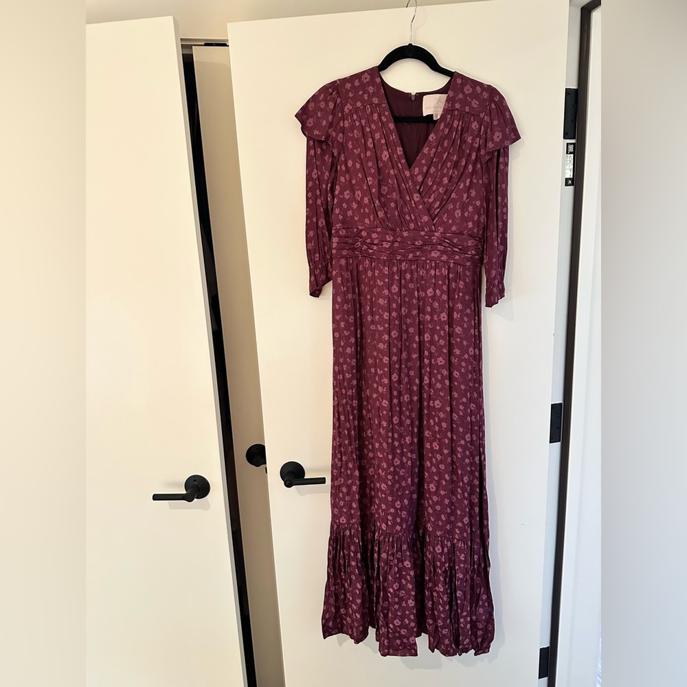 Gal Meets Glam Floral Purple Maxi Dress Cassandra